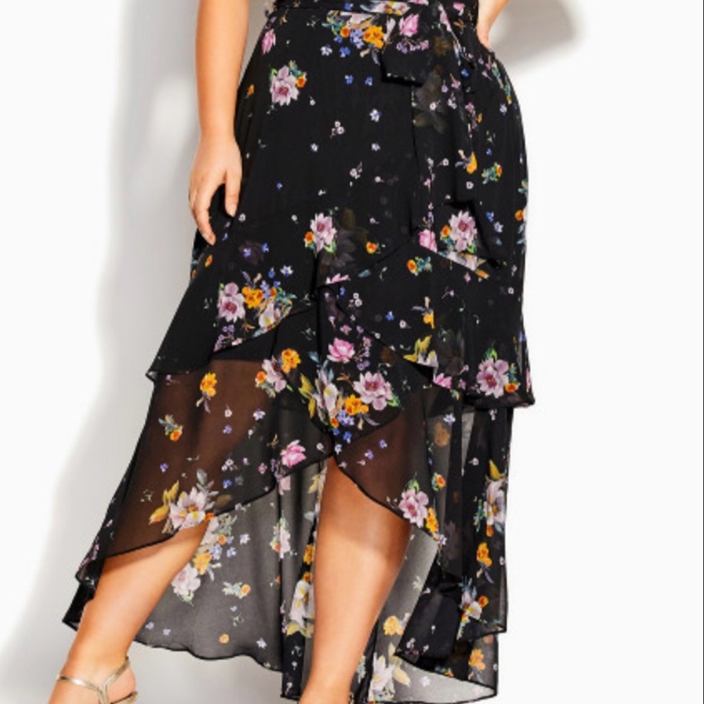 Layered feminine floral dress